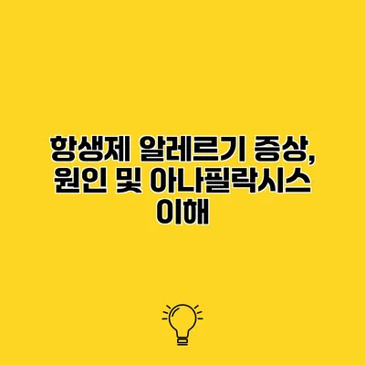 항생제 알레르기 증상, 원인 및 아나필락시스 이해